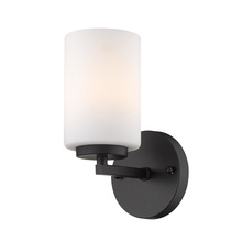  2243-BA1 BLK-OP - Manhattan 1 Light Bath Vanity in Matte Black